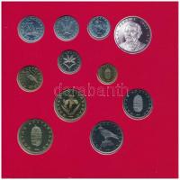 1994. 10f-200Ft (11xklf) forgalmi sor dísztokban, közte 1994. 200Ft Ag "Deák" T:PP Adamo F...