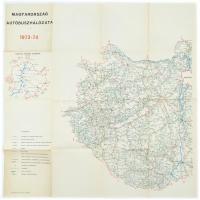 1973 Magyarország autóbusz-hálózata, Kartográfiai Vállalat, 64×68 cm