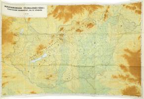 1982 Magyarország földrajzinév-tára I., fontosabb domborzati, táj- és víznevek, 1:500 000, 75×114 cm