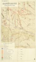 cca 1940 Aszód környékének földtani térképe, M. kir. Földtani Intézet, 45×54 cm
