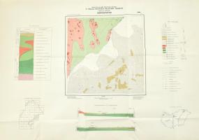 1966-1971 A Tokaji-hegység földtani térképe (Sárospatak, Olaszliszka, Mád), 3 db, 1:25 000, Magyar Állami Földtani Intézet