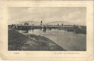 1911 Lugos, Lugoj; Új vasúti híd a Marosillyei vonalon / railway bridge on the Ilia railway line (EK)