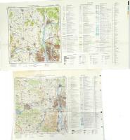 1976 Bela környékének topográfiai térképe, 2 db, 1:25 000, 1:50 000