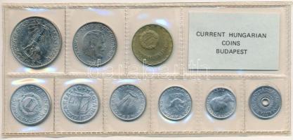 1980. 2f-10Ft (9xklf) érmés forgalmi sor fóliatokban T:1 Adamo FO13