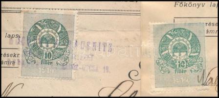 1915-1916 2 db fejléces, egyenruhákkal kapcsolatos számla (Büchler és Rausnitz)