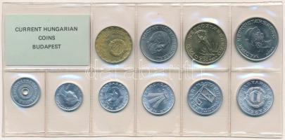 1989. 2f-20Ft (10xklf) érmés forgalmi sor fóliatokban T:1 Adamo FO22