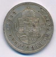 1883KB 1Ft Ag "Ferenc József / Barokk címer" T:2 Adamo M15