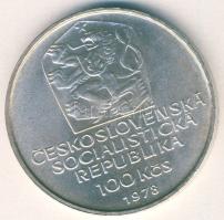 Csehszlovákia 1978. 100K Ag "IV.Károly halála" T:1-/2