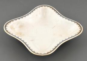 Moritz Zdekauer art deco étkészlet hiányos. 6 mélytányér, 5 lapos, 5 kicsi, 3 tálaló tál. levonóképe...