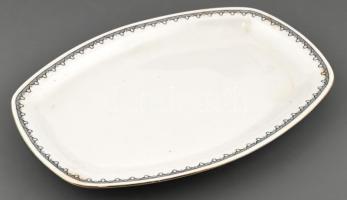 Moritz Zdekauer art deco étkészlet hiányos. 6 mélytányér, 5 lapos, 5 kicsi, 3 tálaló tál. levonóképe...