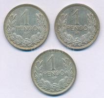 1926-1938. 1P Ag (3xklf) T:2 kis patina Adamo P6