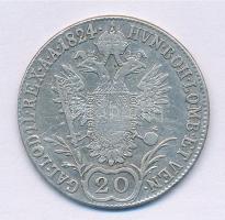 Ausztria 1824A 20kr Ag "I. Ferenc" (6,60g) T:3 
Austria 1824A 20 Kreuzer Ag "Franz I...