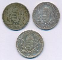 1926-1939. 1P Ag (3xklf) T:1--3 kis patina Adamo P6