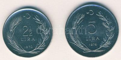 Törökország 1970. 2 1/2L "FAO" + 1976. 5L "FAO" T:1