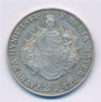 1841B 20kr Ag "V. Ferdinánd" (6,67g) T:2,2- juszt. 
Hungary 1841B 20 Kreuzer Ag "Fer...
