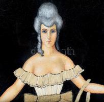 Nagy méretű aranyozott fa képkeret selyem gobelinnel. Keret belső mérete. 40x50 cm