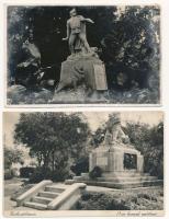 20 db RÉGI magyar város képeslap katonai hősi szobrokkal / 20 pre-1945 Hungarian town-view postcards...