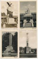 20 db RÉGI magyar város képeslap katonai hősi szobrokkal / 20 pre-1945 Hungarian town-view postcards with military monuments
