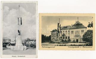 6 db RÉGI magyar város képeslap országzászlókkal / 6 pre-1945 Hungarian town-view postcards with Hun...