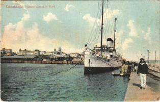 Constanta, Vaporul Dacia in Port / steamship, mariner (Rb)
