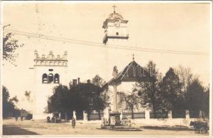 1927 Poprád (Tátra, Tatry); tér, katolikus templom / square, church. Alex Bresel photo
