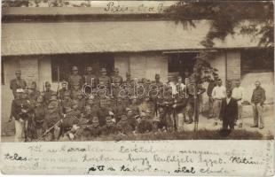 1902 Piliscsaba, katonák csoportképe. photo (EK)