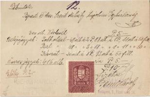 Budapest, Germ Károly könyvnyomda reklámlap. Kőbánya, Fűzér utca 28. / Hungarian book printing shop ...