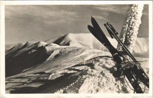 1943 Rahó, Rachov, Rahiv, Rakhiv; Pop Iván hegység, sí, téli sport / mountain peak, winter sport, ski (EK)