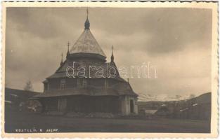 Kőrösmező, Yasinia, Yasinya, Jaszinya, Jassinja, Jasina; Kostelík / fatemplom / wooden church. Fuchs photo