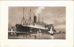 1912 Carpathia kivándorlási hajó Palermóban / RMS Carpathia Cunard Line transatlantic passenger steamship at Palermo