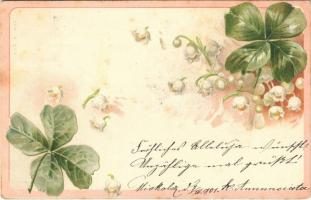 1901 Floral litho greeting card (fl)