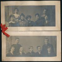 1904 Budafoki Társas- és Olvasókör meghívója theaestélyre. Fotóval, két szalaggal összefűzött lap 16x8 cm