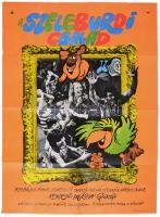 1981 A szeleburdi család című film plakátja, MOKÉP, hajtott, szélein kis szakadásokkal, 84×59 cm