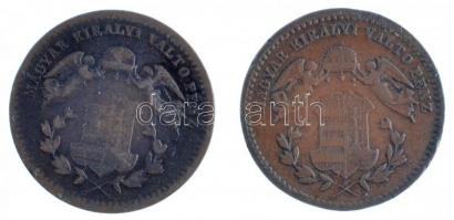1868KB 1kr Cu "Angyalos címer" + 1869KB 1kr Cu "Angyalos címer" T:2-
Hungary 18...