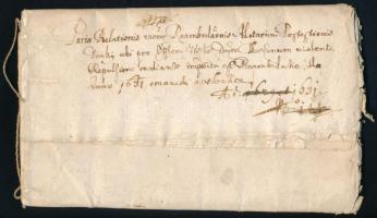 VÉDETT / NO EXPORT 1631 II. Ferdinánd határjáró oklevele Deáki (ma: Diakovce, SK) határairól, Thurzó...