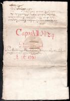 VÉDETT / NO EXPORT 1631 II. Ferdinánd határjáró oklevele Deáki (ma: Diakovce, SK) határairól, Thurzó...