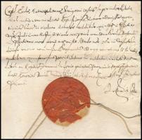 VÉDETT / NO EXPORT 1631 II. Ferdinánd határjáró oklevele Deáki (ma: Diakovce, SK) határairól, Thurzó...