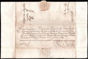 VÉDETT NO EXPORT 1730 A pozsonyi városbíró levele Esterházy József (1682-1748) tanácsos, komáromi fő...