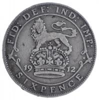 Nagy-Britannia 1912. 6p Ag V. György T:2- Great Britain 1912. 6 Pence Ag George V C:VF