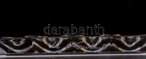 Val St. Lambert jelzéssel üveg dobozka, hamutartóként használható tetővel, apró csorbákkal, 11×11×6 ...