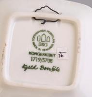 Bing&Grondhal porcelán mini fali tányér, 5 db, levonóképes, jelzett, kis kopásnyomokkal, 8×8 cm
