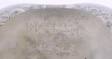 Barovier&Toso jelzéssel buborékos üveg váza, kis kopásnyomokkal, m: 13 cm