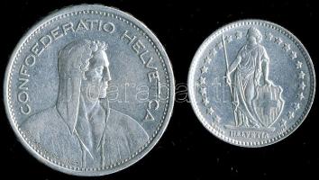 Svájc 1931. 5Fr Ag T:2-/3+ + 1964. 1Fr Ag T:2+