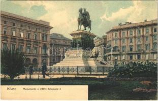 1908 Milano, Milan; Monumento a Vittorio Emanuele II / monument, statue, bicycle + Purgo (az ideális laxáns) Brazíliában a császári hajóraj, rendőri és tűzoltótestület által hivatalos gyógyszerül elfogadtatott reklám (EK)