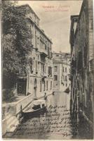 1897 (Vorläufer!) Venezia, Venice; Palazzo Sanudo-Vanaxel / palace, boat, canal