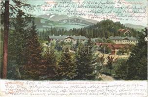 1911 Semmering, Wolfsbergkogel. Restauration u. Dependancen des Südbahnhotel / restaurant, hotel (small tear)