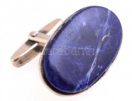 Ezüst(Ag) mandzsettapár, lapis lazulival, jelzett, bruttó: 12 g