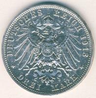 Német Birodalom/Császárság/Szászország 1913. 3M Ag "Völkerschlacht..." T:2-/3+