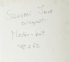 Szuromi Imre (1948-): Madár-kút, 1993. Szitanyomat, papír, jelzett, számozott. 6/30. Üvegezett fa ke...