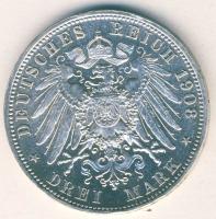 Német Birodalom/Császárság/Szászország Meiningen 1908. 3M Ag T:1/2 pici ph